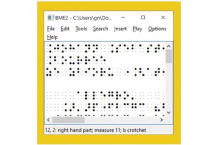 BRAILLE MUSIC EDITOR - BRAILLE MUSIC 2021